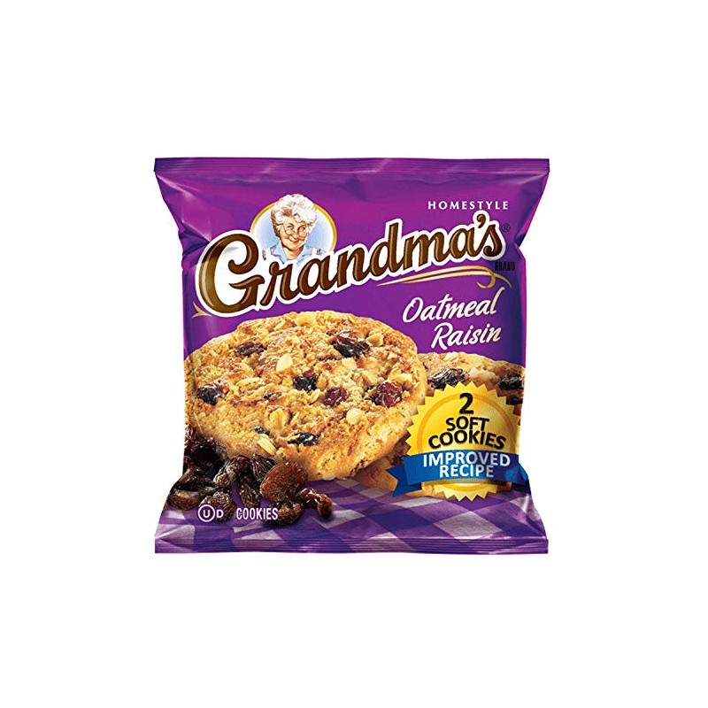 Grandma's Oatmeal Raisin Cookie - 2 Cookies/Pack (33 Total Packs