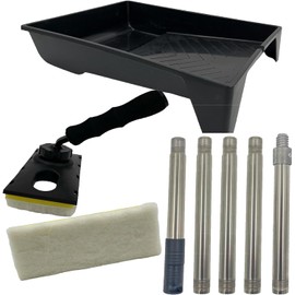 Paint Pad Kit for Walls and Ceilings - Paint Pad Set with Replacement Pad, Extension Poles, and Tray for Efficient Painting