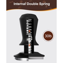 KOFIKOFI Espresso Coffee Tamper 58mm with Two 30lbs Spring Loaded, Barista Espresso Coffee Tamper with Stainless Steel Ripple Base and Aluminum Handle Fits for All 58mm Espresso Machines