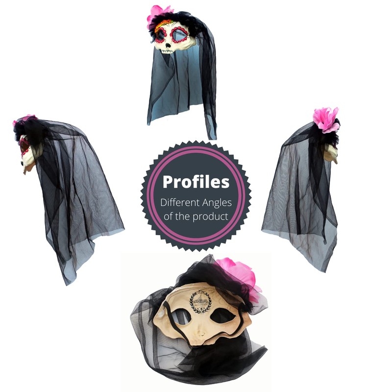 Catrina with Veil, Antifaz de Catrina con Velo, Ideal para