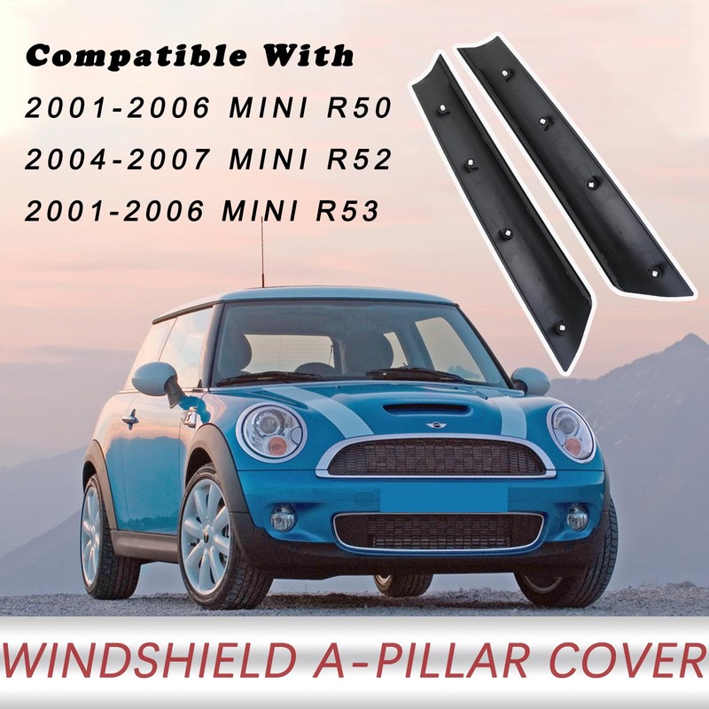Windshield A Pillar Trim Molding (1 Pair) | Compatible with