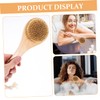 SAFIGLE Body Scrubber Exfoliating Bath Brush with Wooden Handle for