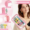 izuzta - Bolsas de maquillaje de chenilla, con cierre, transparente,