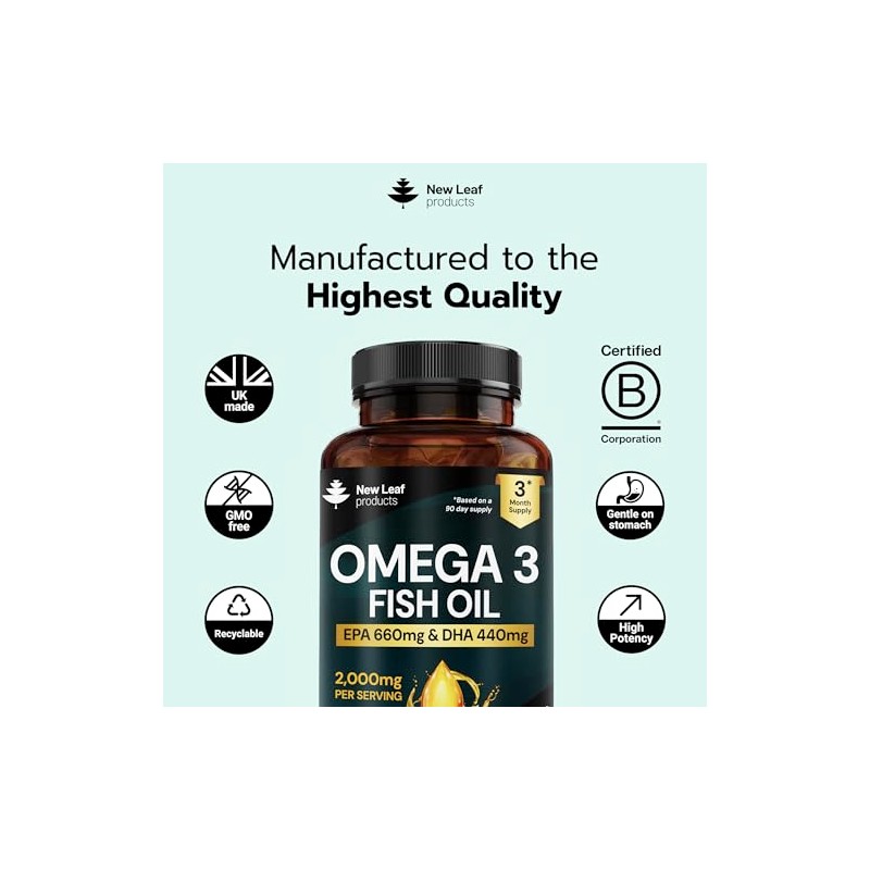 Omega 3 Softgels 660mg EPA & 440mg DHA High Strength