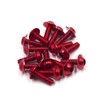A ABSOPRO 15PCS M6 X 20mm Red Motorcycle License Plates