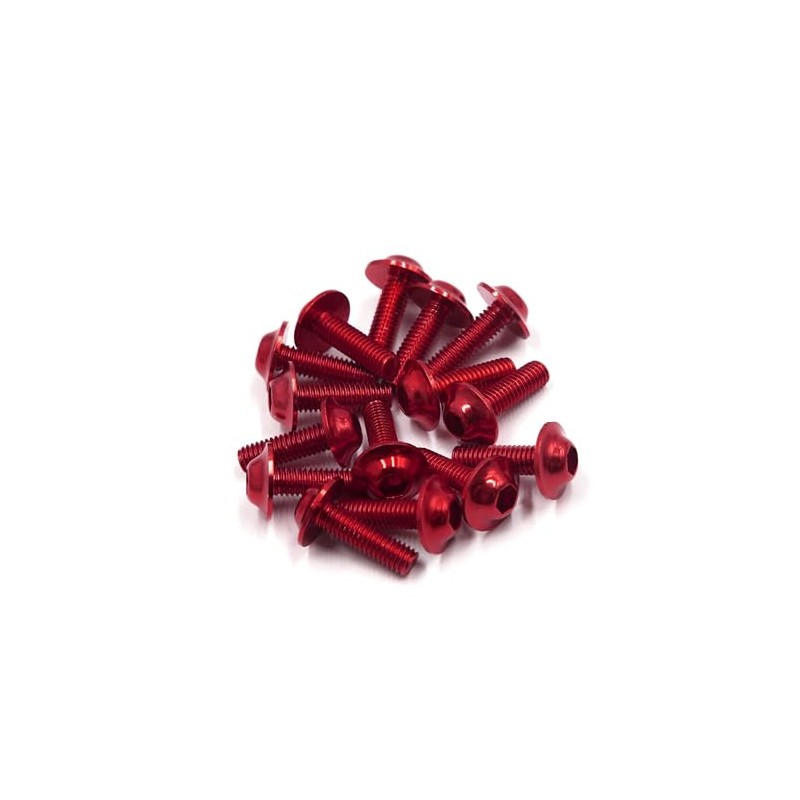 A ABSOPRO 15PCS M6 X 20mm Red Motorcycle License Plates
