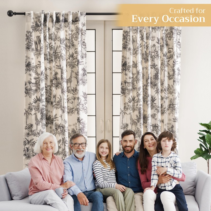 Maison d' Hermine Curtains for living room 100% Cotton 124