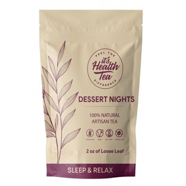 Dessert Nights All Natural Tea for Dessert for Better Sleep & Relaxation Caffeine Free Loose Leaf 2oz