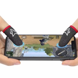 Sarafox Dedales Gamer Guantes para Dedo V2 Transpirable antisudor Original (Negro-Rojo)