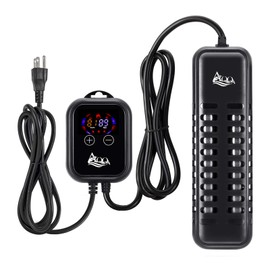 AQQA Submersible Aquarium Heater,100W/200W/300W/500W/800W/1000W/1200W Fish Tank Heater,External Temperature Controller LED Temperature Display,Suitable for Saltwater and Freshwater(800W)
