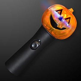 FlashingBlinkyLights Light Up Pumpkin Spinning LED Wand for Kids