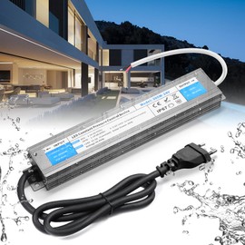 LED Transformer 24 V 300 W, BRIMETI Waterproof IP67 LED Driver Power Supply 12.5 A with Plug Switching Power Supply Transformer AC 230 V to DC 24 Volt Outdoor Compact Thin Constant Voltage Low Voltage