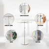 bjewego Rotating Keychain Display Stand - Height-adjustable Brushed Silver Metal