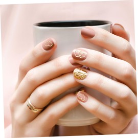 Gatuida 200pcs Heart Metal Nail Art Stickers Elegant DIY Manicure Supplies for Gorgeous Nail Designs for Salons Personal Use