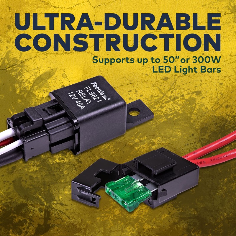 LAMPHUS 8' Off Road LED Light Bar Wiring Harness Kit