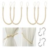 BEL AVENIR Curtain Rope Tiebacks, Drapery Rope Holdbacks with 4