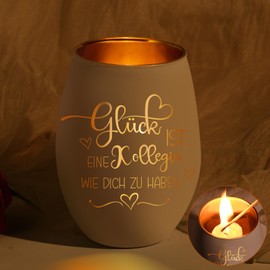 Thank You Gifts for Colleagues, Lantern with Engraving for Colleague, Farewell Gift Colleagues, Tea Light Holder with Engraving Thank You, Birthday, Christmas Gifts for Colleague (Kollegen01)