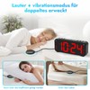 Piashow LED Alarm Clock Loud for Deep Sleepers, Digital Alarm