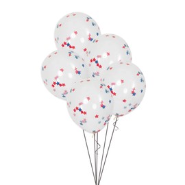 Unique Party 57083 - 16" Star Confetti Balloons, Pack of 5