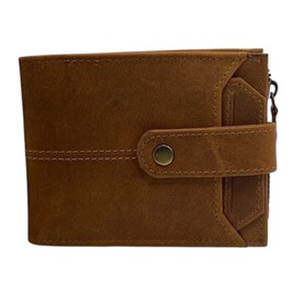 Velluci Pelle RFID Blocking Leather Wallet, Genuine Leather Wallet, Men's RFID Wallet (Hunter, Tan)