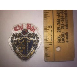Chi Phi 2.25" Embroidered Shield Crest Patch with Words VINTAGE RARE