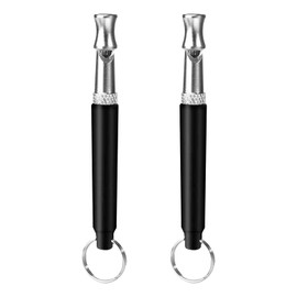 GHEART Dog Whistle, Professional Ultrasonic Whistle, Dog Whistle, High Frequency, Silent, for Modern Dog Education, 2 Pieces (Black)
