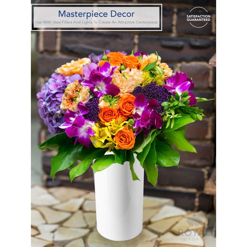 Royal Imports Flower Acrylic Vases Cylinders - Decorative Centerpiece Display