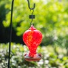 LaElvish Garden Hummingbird Feeders 32OZ Glass Hummingbird Feeder, 4 Perch