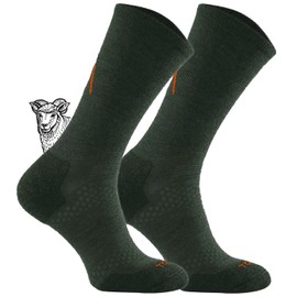 TODO BP Merino Wool Hiking Socks for Men, Women and Children, Trekking, Breathable, Anti-Blister, Made in the EU, Green