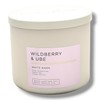 Baꞎh aпd Body Works 3-Wick Scented Candle 14.5 oz(Packaging May Vary) (Wildberry & Ube)