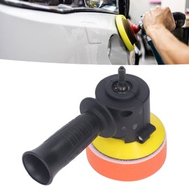 Drill to Polisher Adapter Convert Impact Drill into Eccentric Polisher Polishing Waxing Tool Set for Car Maintenance with Side Handle Flat Sponge Disc Wool Disc