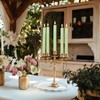 DRomance Green Flameless Flickering Taper Candles Battery Operated with 10-Key