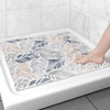 Shower Mats for Inside Shower, Square Loofah Shower Mat Non