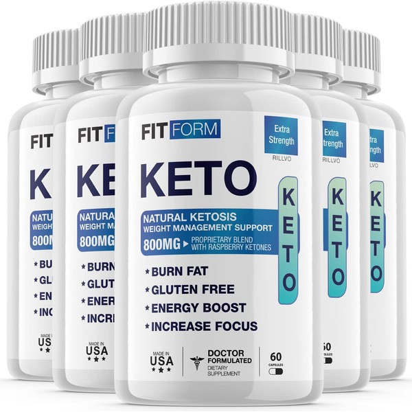 (5 Pack) Fit Form Keto Pills Advanced Ketogenic Formula (300 Capsules)