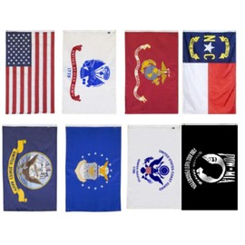 Wholesale Lot 3x5 USA + 5 Branches Military + Pow Mia + North Carolina Flag Set Premium Quality Heavy Duty Polyester Indoor Outdoor Flag