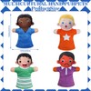 Poen 8 Pcs Hand Puppets Set for Kids Multicultural Hand