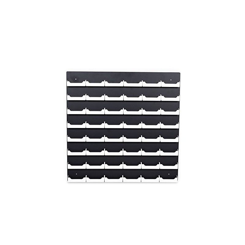 Source One 48-Pocket Wall Mount Business Card Holder (Black &