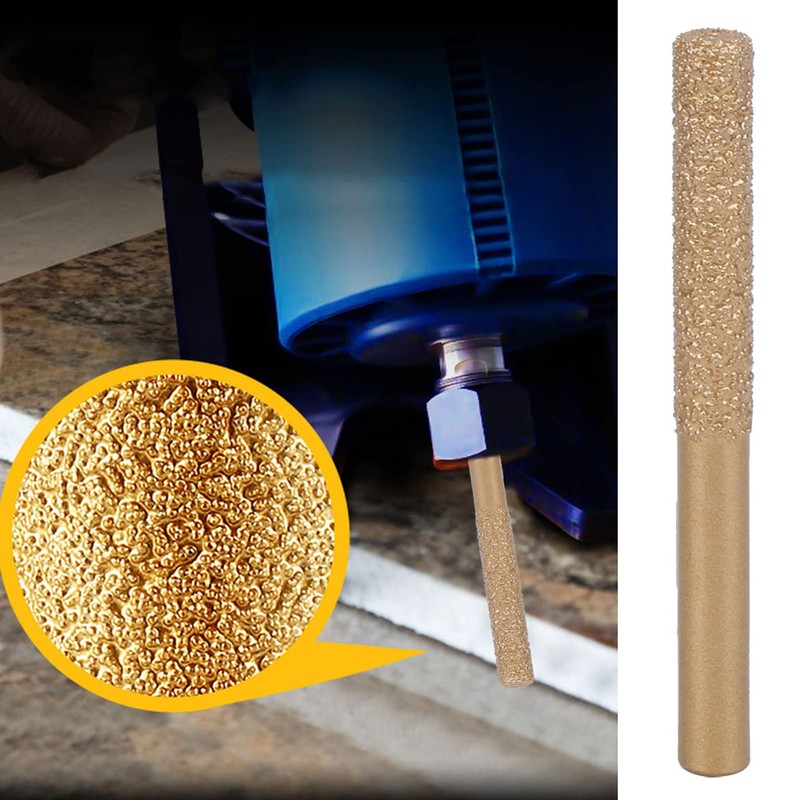 Diamond Router Bits Golden Brazed Straight Shank for Edge Cutting