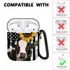 Flag Sunflower Cow Airpods Case Compatiable with Airpods 1 &