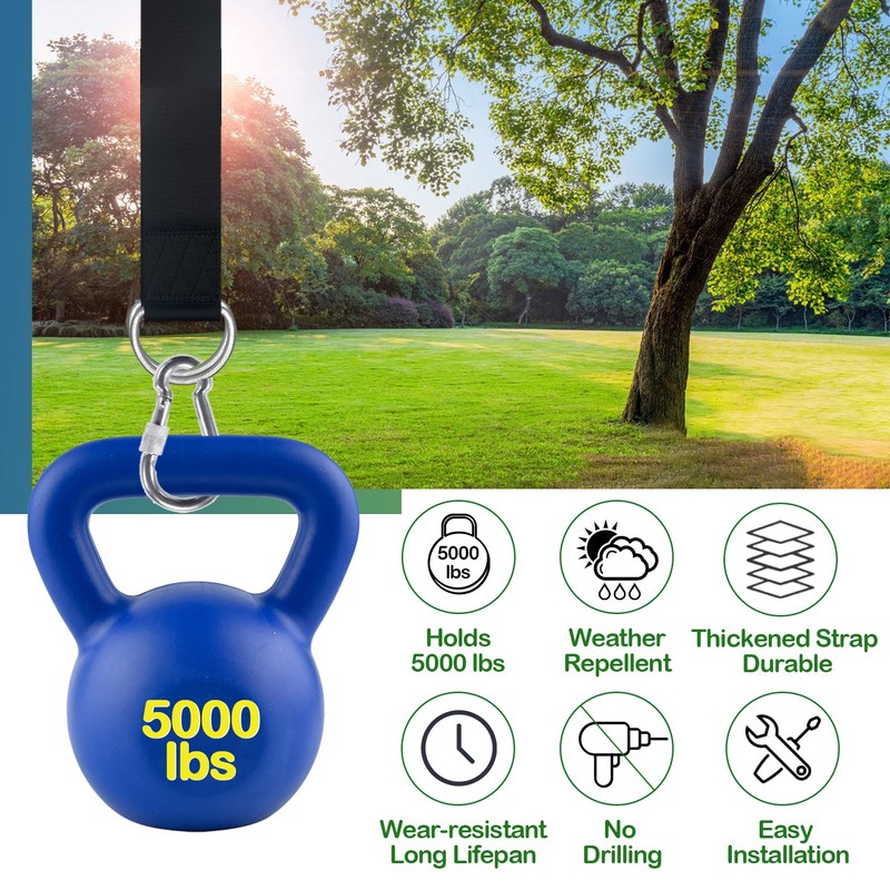 Veriluck Tree Swing Straps Hanging Kit - 3FT/8FT/15FT/20FT/30FT, Strong &