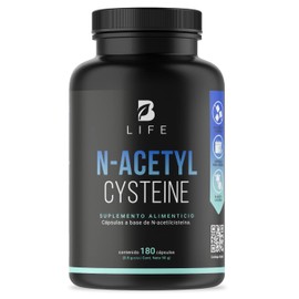 NAC N Acetil Cisteína de 180 Cápsulas 500 mg. Ingredientes naturales. N-Acetyl Cysteine B Life