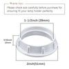 DiCUNO E26 Lamp Shade Rings, White Light Socket Shade Ring,