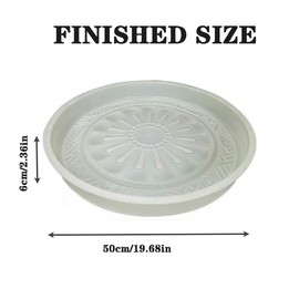 EAIVENY Large Round Brick Mold, 19.68" x19.68x2.36 Concrete Molds ，Walk Maker Reusable Path Brickform Stepping Stone Paver Lawn Patio Yard Garden DIY Walkway Pavement Moulds (Sunflower)