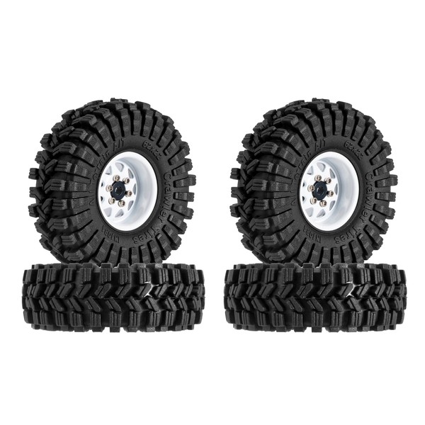 INJORA 1.0 Beadlock Wheel Tires Set -3.78mm Offset Wheel Rims
