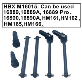 ZDingTech M16015 RC Front Rear Drive Shaft Dogbone Parts for 1:16 HBX 16889 16890 16890A 16889A 16889PRO HM161 RC Trucks Parts (M16015)