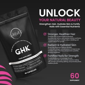 Samual's GHK-Cu Peptide Supplement C Copper Peptide Capsules for Hair, Skin & Nails C Cellular Health & Recovery Support C Samuals GHK CU Complex C 60 Capsules (Single Pack, 1500mcg)