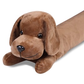 CERAYOU Dog Fabric Under Door Draft Stopper, 3LB Heavy Duty Decorative Soundproof Door Draft Blocker, 36 Inch Animal Energy Saving Draft Guard, Sincere