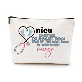 Funny Nicu Nurse Gifts Makeup Bag Nurse Accessories for Work Nurse Practitioner Nurse Gifts for Women Cute Cosmetic Bag Neonatal ICU Nurse Rn Gifts for Nurses Nursing Graduation Nurses Week Birthday