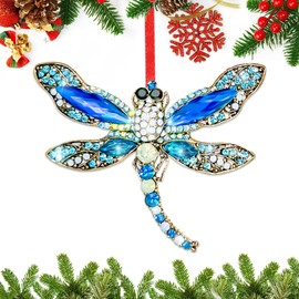 BIZIBAFF Dragonfly Ornaments for Christmas Tree Decorations Metal Dragonfly Christmas Ornaments Dragonfly Christmas Tree Ornaments Christmas Dragonfly Keepsake Gifts for Women Girls Daughter Kids
