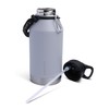 Hydragear Zenith Straw Stainless Steel Bottle with Carabiner, Compass, Signal